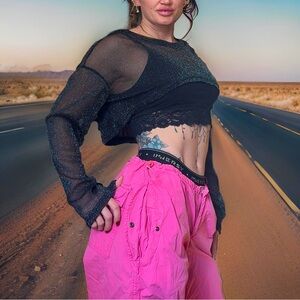 iets frans M 100% cotton pink women’s street pants